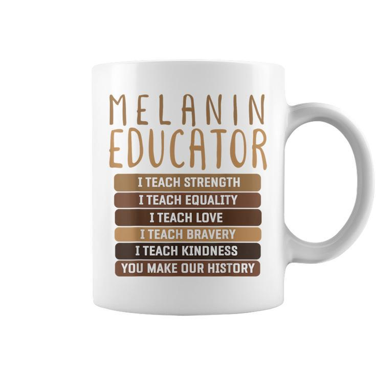 Dope Melanin Teacher Black Teacher Bhm Dope Black Educators Coffee Mug