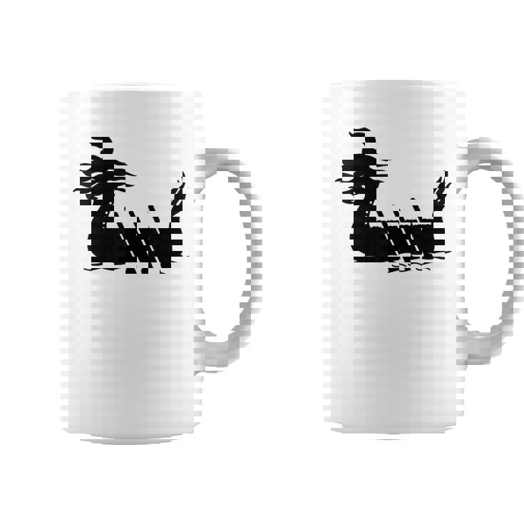 Dragon Boat Mythology Oars Rowing Silhouette Coffee Mug