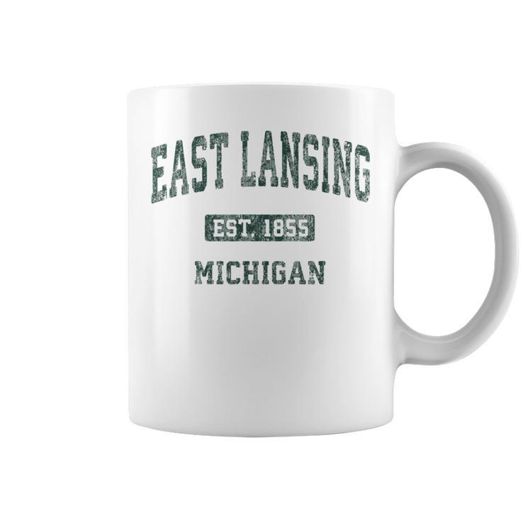 East Lansing Michigan Mi Vintage Athletic Sports Coffee Mug