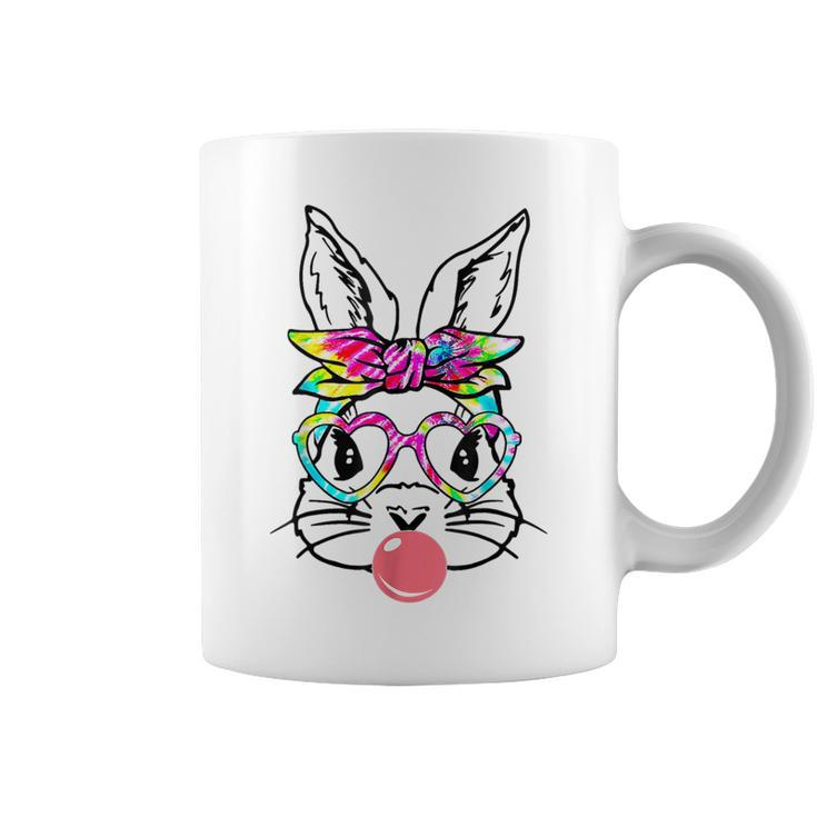 Easter Day Bunny With Bandana Heart Glasses Bubblegum Coffee Mug