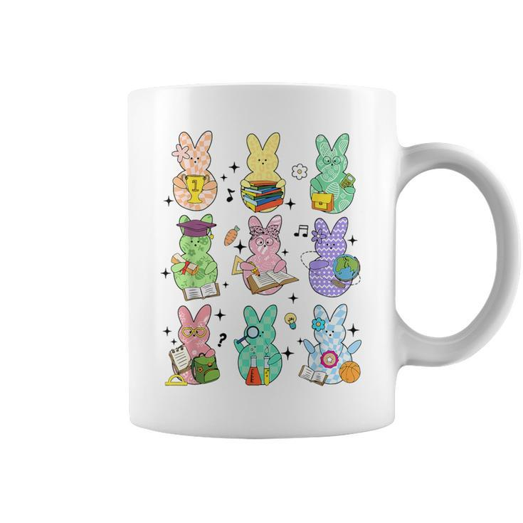 Easter Teacher Bunny Happy Easter Egg Retro Teacher Women Coffee Mug
