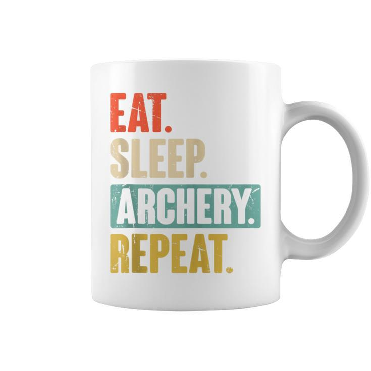 Eat Sleep Archery Repeat Retro Vintage Archer Archery Coffee Mug