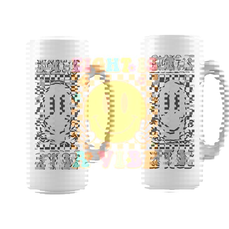 Eight Is A Vibe 8Th Birthday Groovy 8 Year Old Boys Girls Coffee Mug