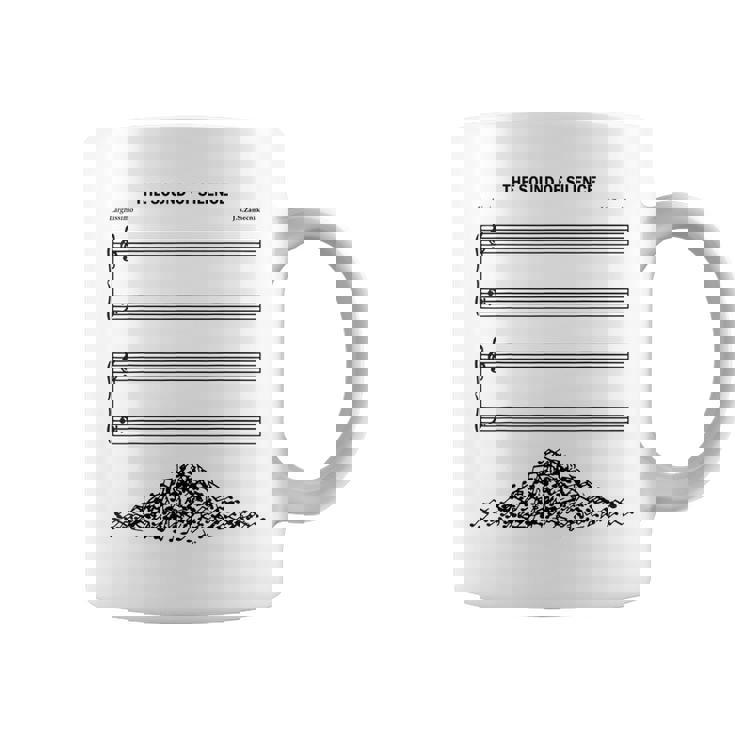 El Sonido Del Silencio Musical Divertido Taza de café