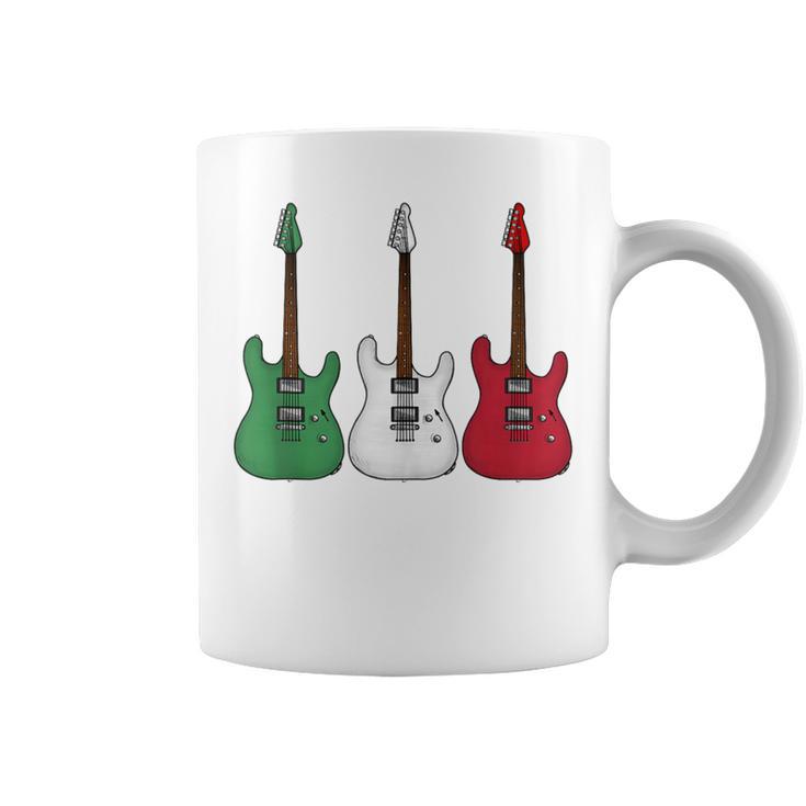 Electric Guitar Italian Flag Guitarist Musician Italy Coffee Mug