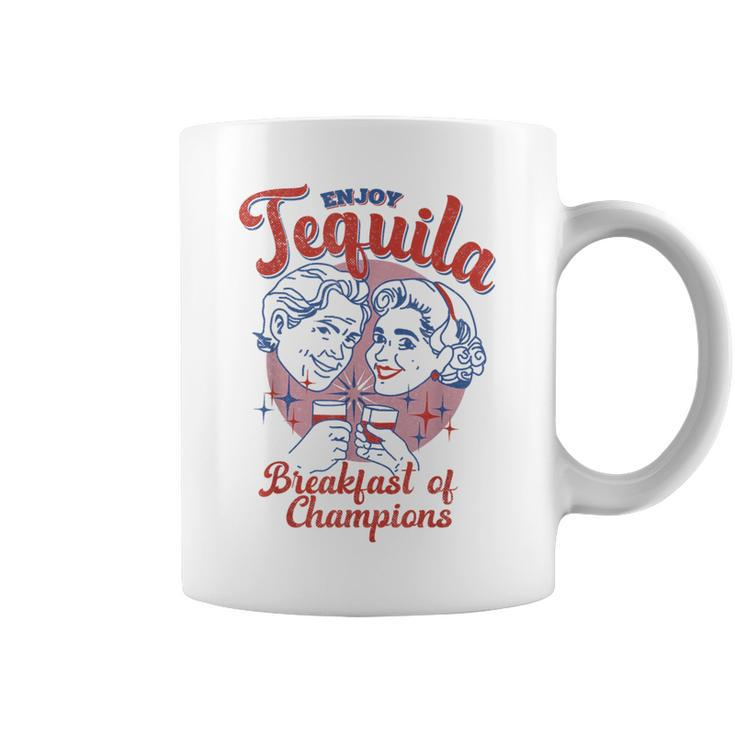 Enjoys Tequila The Breakfasts Of Championss Vintage Coffee Mug