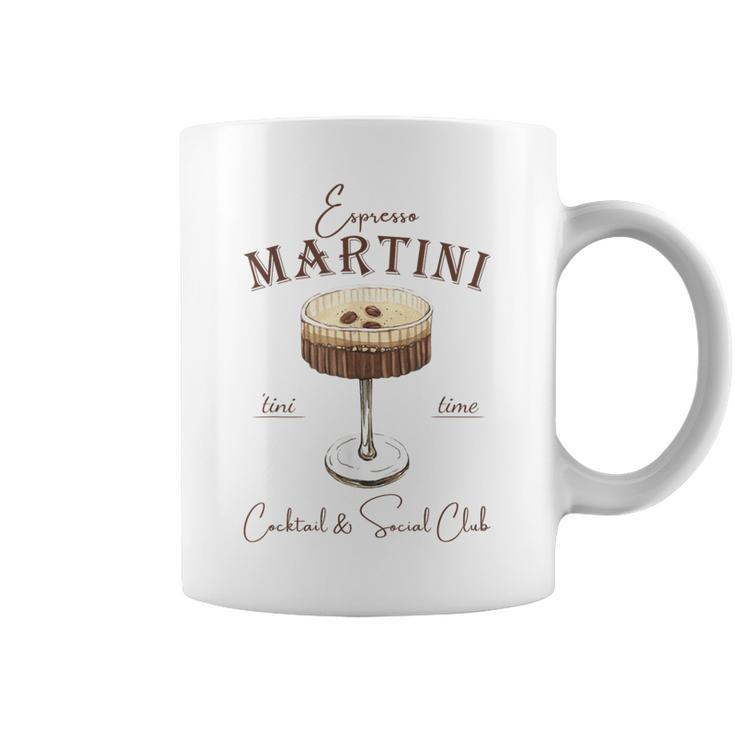 Espresso Martini Social Club Drinking Vintage Coffee Mug