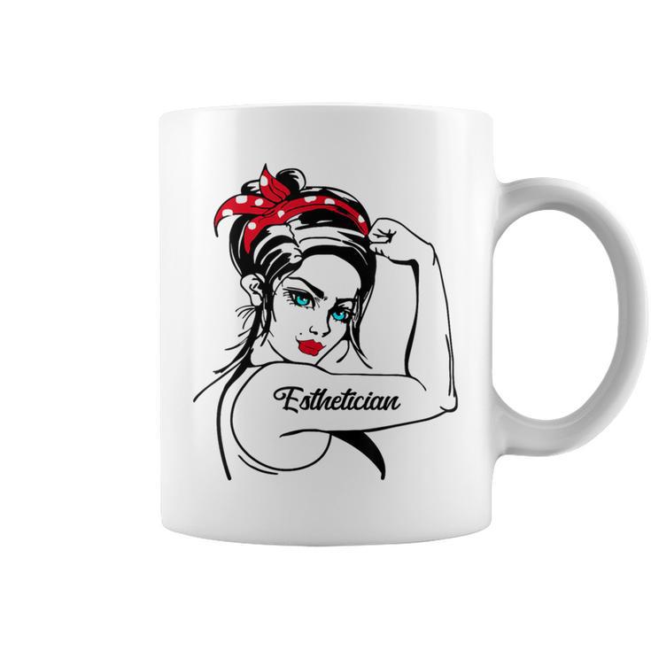 Esthetician Rosie The Riveter Pin Up Coffee Mug