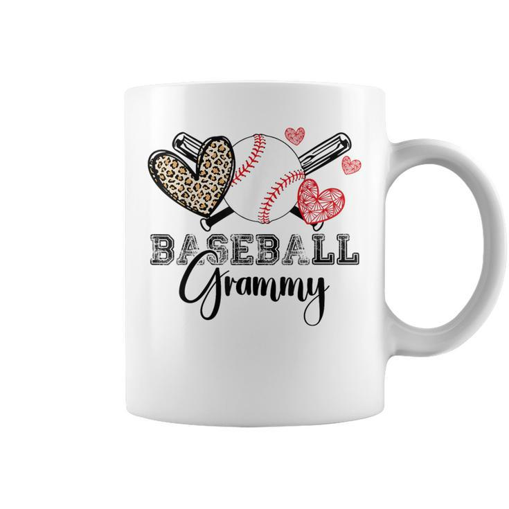 Family Baseball Grammy Heart Baseball Grandma Coffee Mug