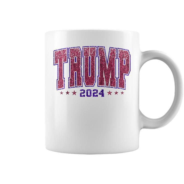 Faux Sequins Trump 2024 President Make America Trump Again Coffee Mug