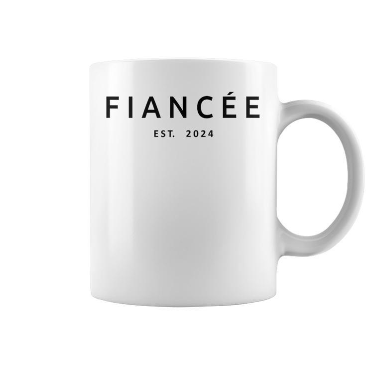 Fiancée Est 2024 Engagement Future Wife Engaged Fiancée Coffee Mug