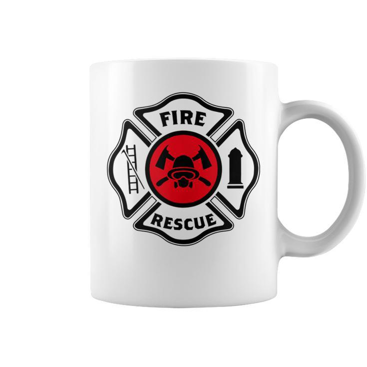 Fire & Rescue Maltese Cross Firefighter Coffee Mug
