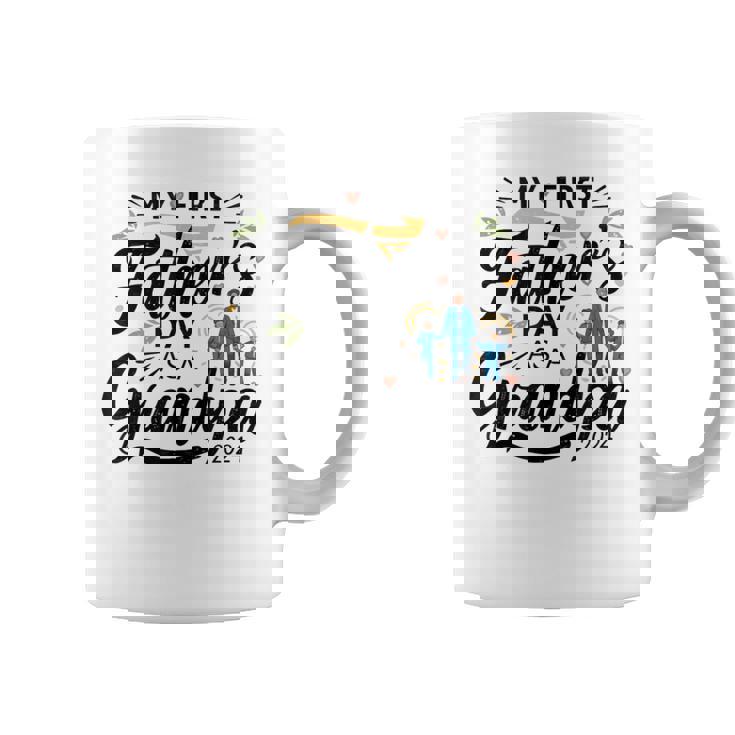 My First Father's Day As A Grandpa 2024 First Grandpa Day Coffee Mug