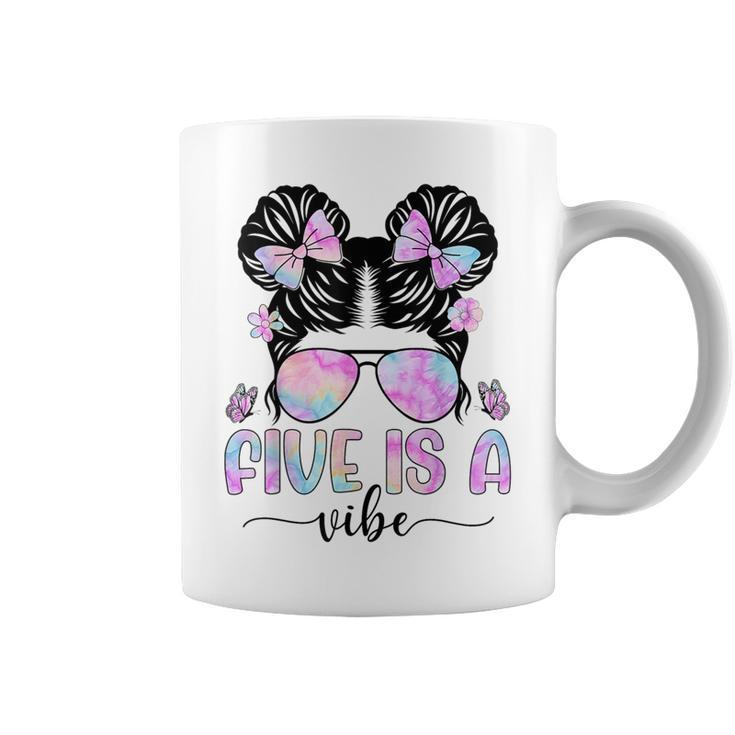 Five Is A Vibe 5 Year Old Girls 5Th Birthday Coffee Mug
