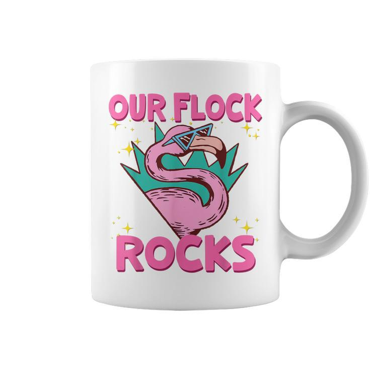 Our Flock Rocks Flamingo Matching Family Vacation Group Coffee Mug