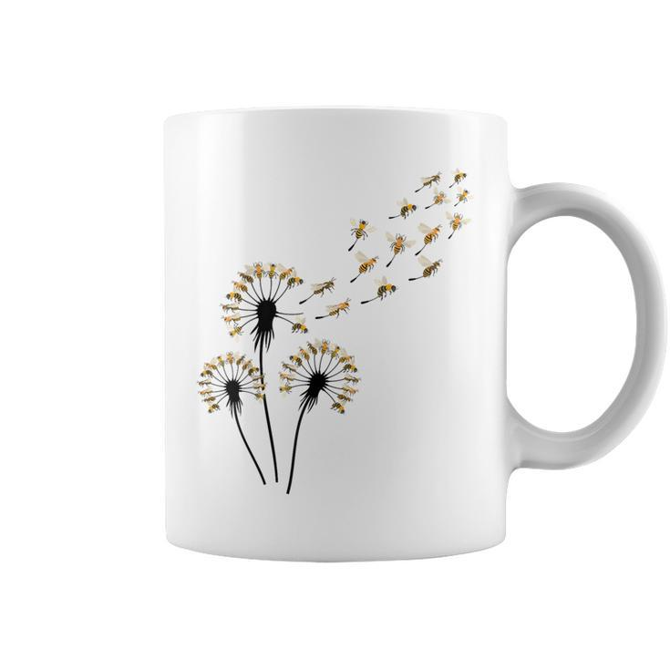 Flower Dandelion Bees For Bee Lover Bee Coffee Mug