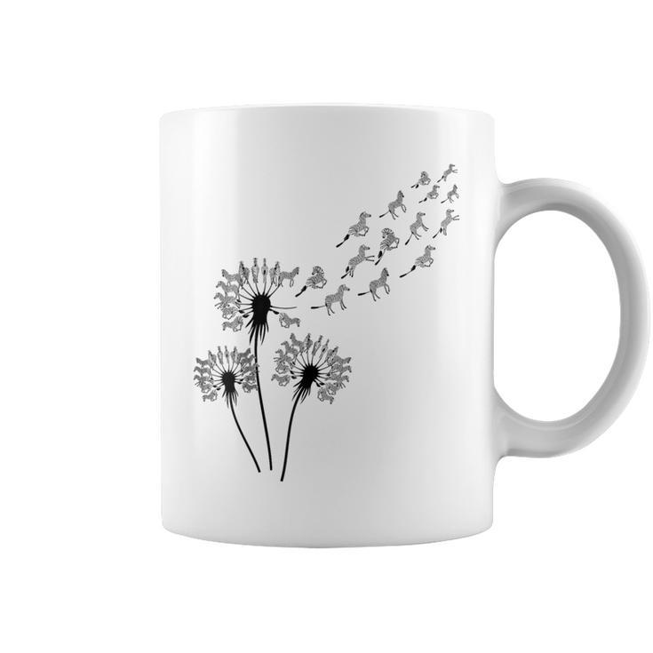 Flower Dandelion Zebras For Zebra Lover Zebra Coffee Mug