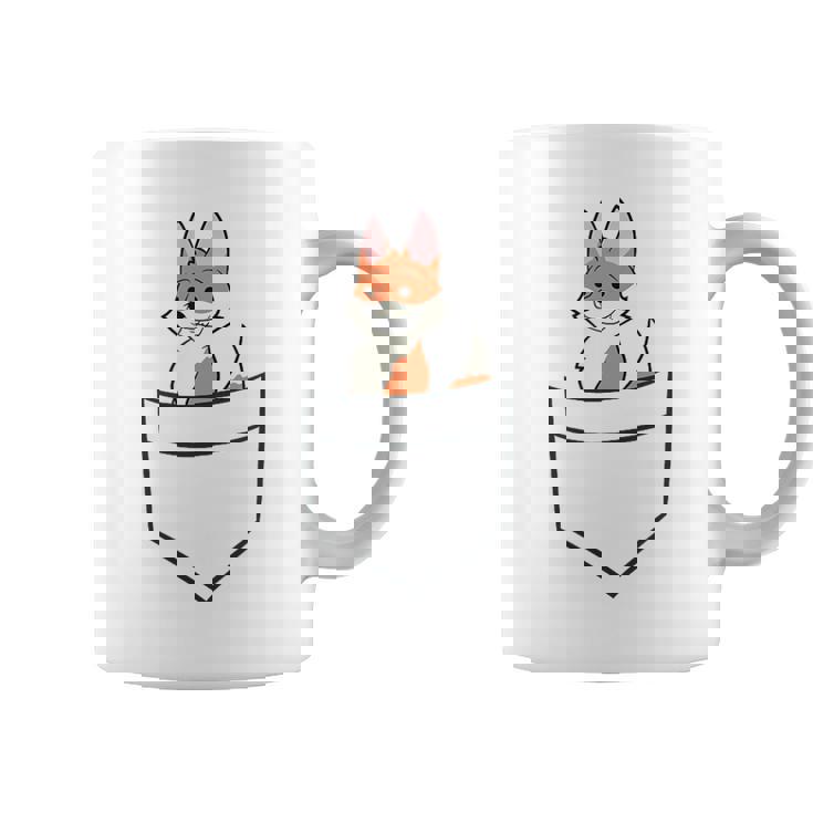 Fox In The Pocket Cute Baby Pocket Fox Coffee Mug