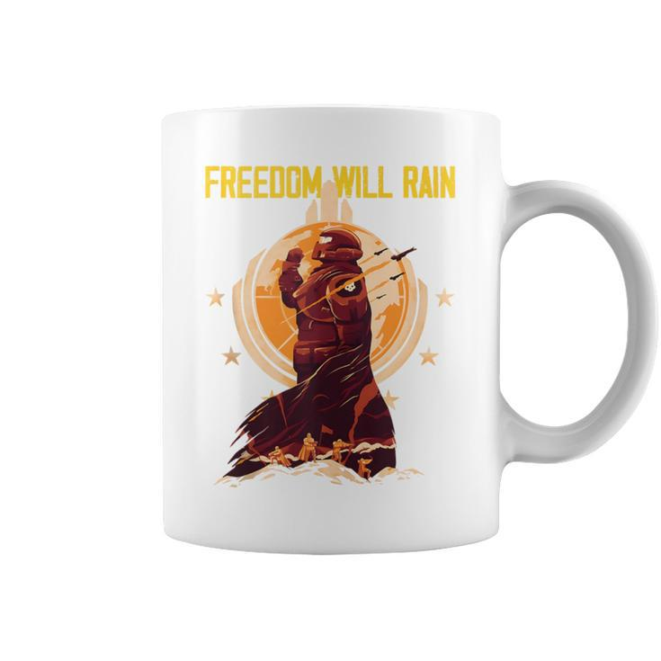 Freedom Will Rain Hell Of Diver Helldiving Lovers Outfit Coffee Mug