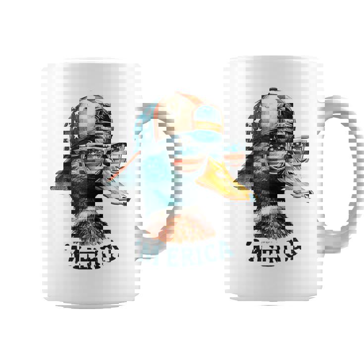 4Th Of July Duck American Flag Patriotic Duck Hunting Coffee Mug
