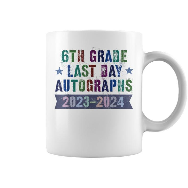 6Th Grade Last Day School Autographs 2024 Graduation Coffee Mug