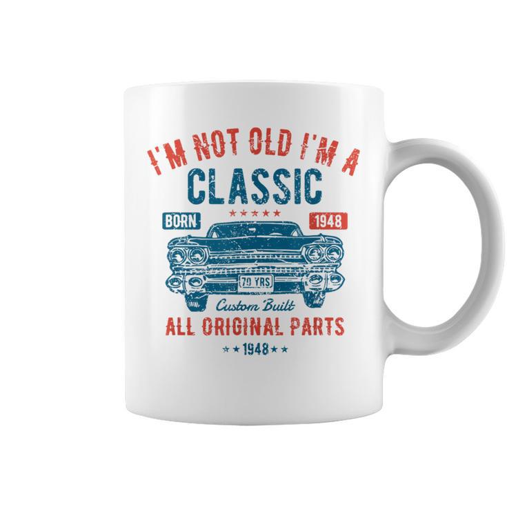 75Th Birthday 75 Years Old Classic Car Born 1948 Coffee Mug