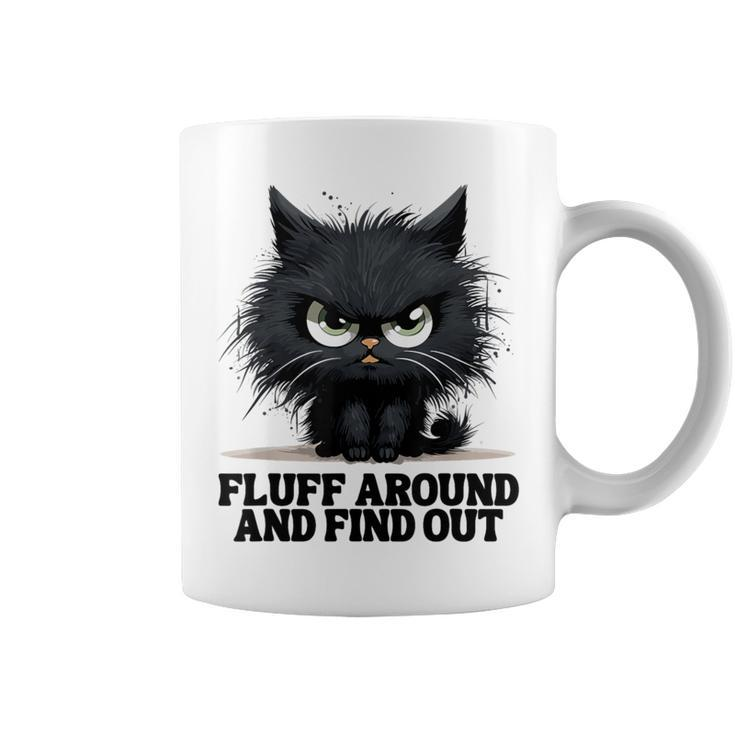 Angry Cat Fluff Around And Find Out Men Coffee Mug
