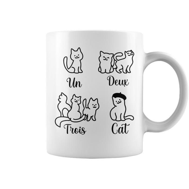 French Teacher Un Deux Trois Cat Family Cat Women Coffee Mug