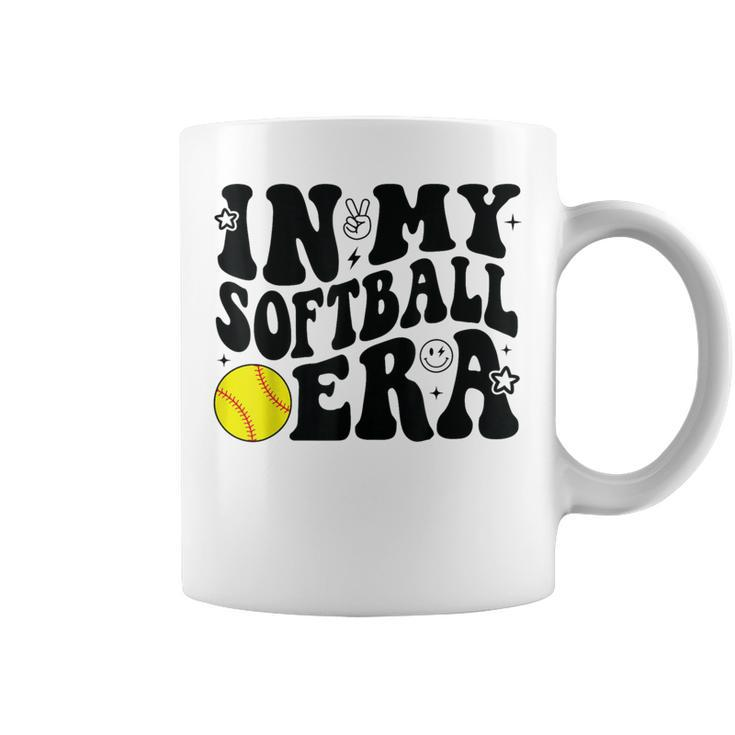 Game Day Retro Groovy SoftballIn My Softball Era Coffee Mug