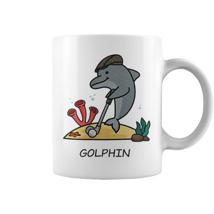 Golphin Quote Golf Cool Dolphin Coffee Mug