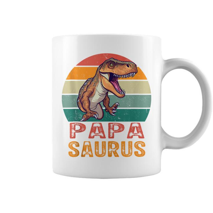 Grandpa Papasaurus Family T-Rex Dinosaur Fathers Days Coffee Mug