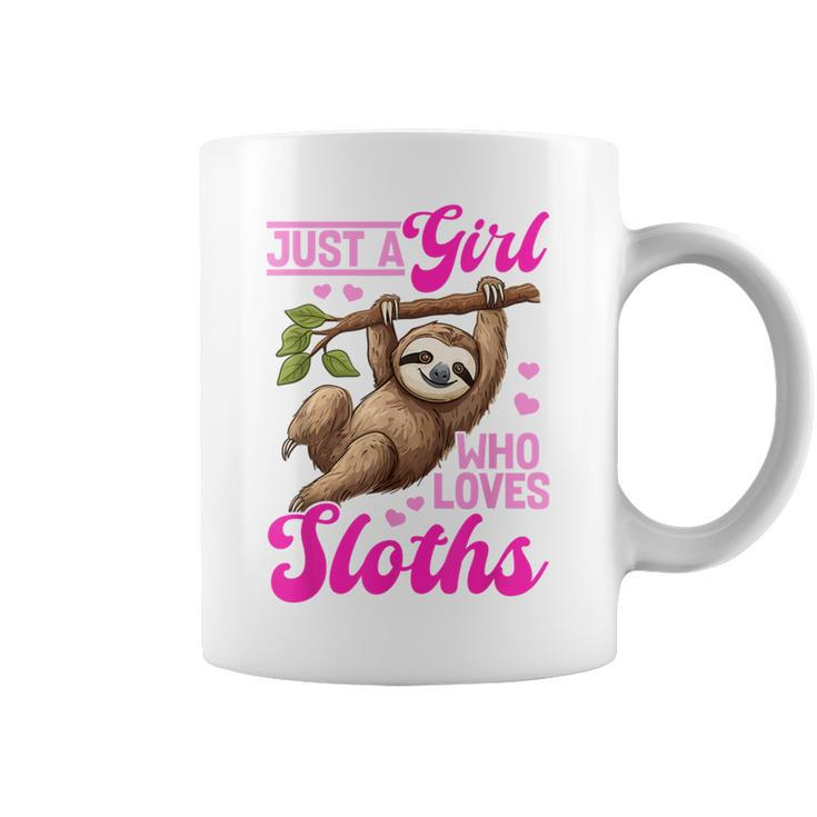 Lazy Sloth Just A Girl Who Loves Sloths Coffee Mug