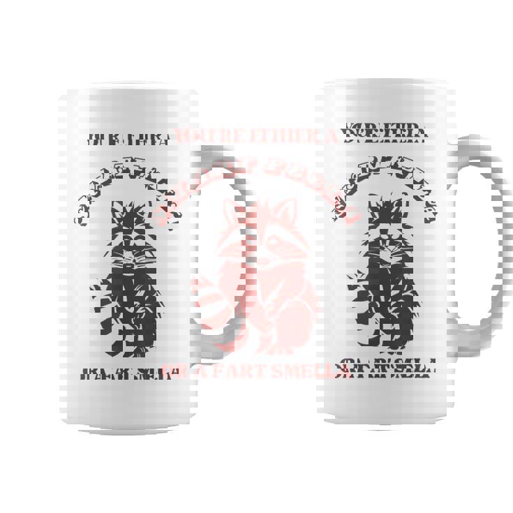 Meme Raccoon Trash Panda Smart Fella Or A Fart Smell Coffee Mug