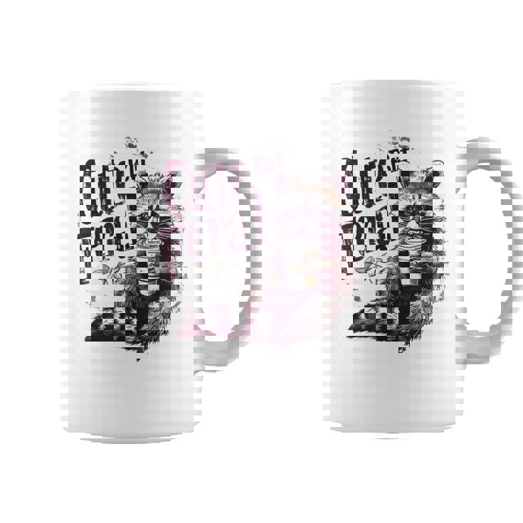 Raccoon Meme Cute But Feral Trash Panda Retro Coffee Mug