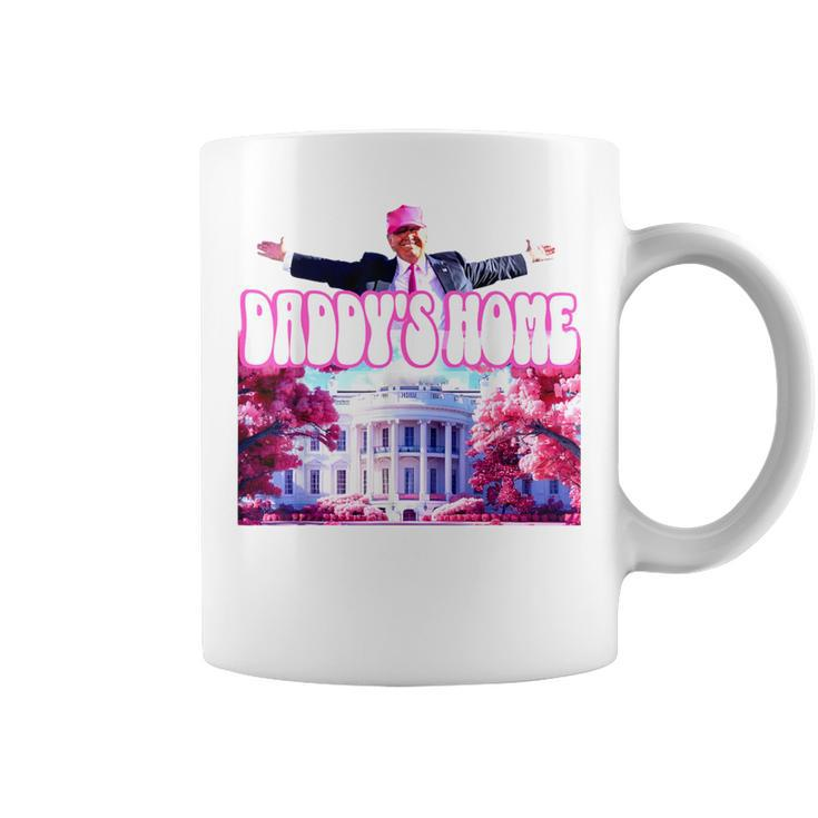 Trump Pink Daddys Home Trump 2024 Coffee Mug