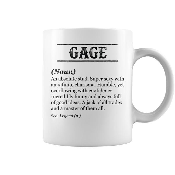 Gage Phrase With Name Definition Customized Men's Coffee Mug