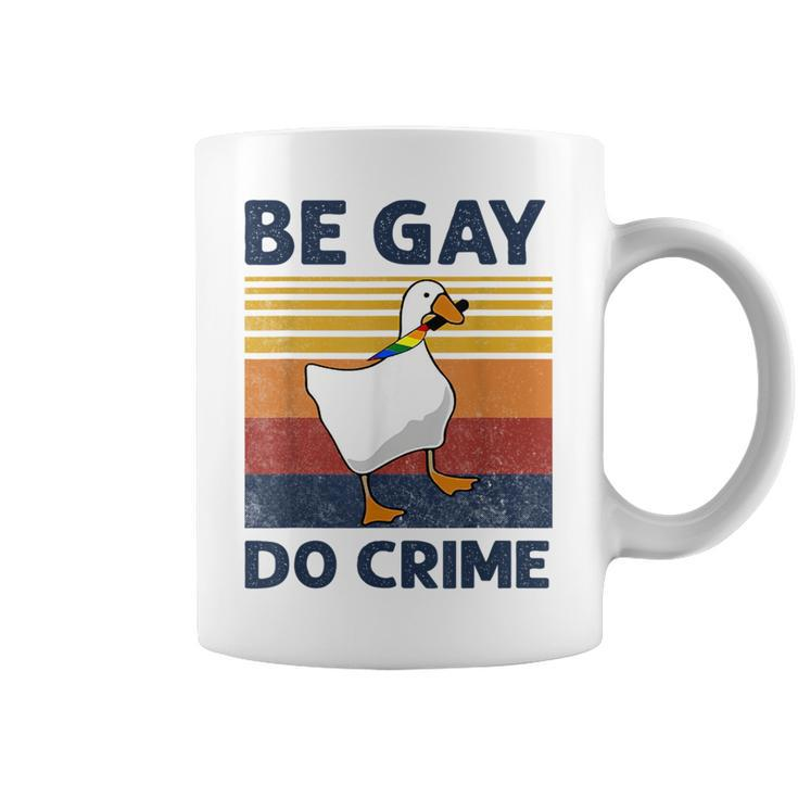 Be Gay Do Crime Duck Goose Lgbtq Pride Month Vintage Coffee Mug