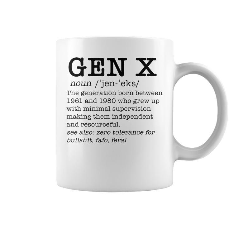Gen X Dictionary Generation Xer We Don't Care Meme Coffee Mug