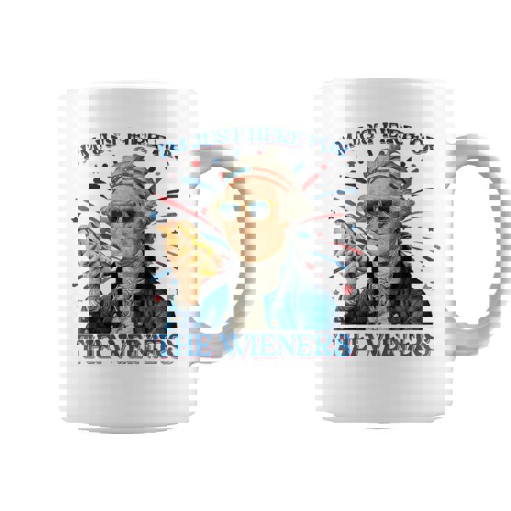 George Washington Hot Dog Just Here For The Wieners Coffee Mug