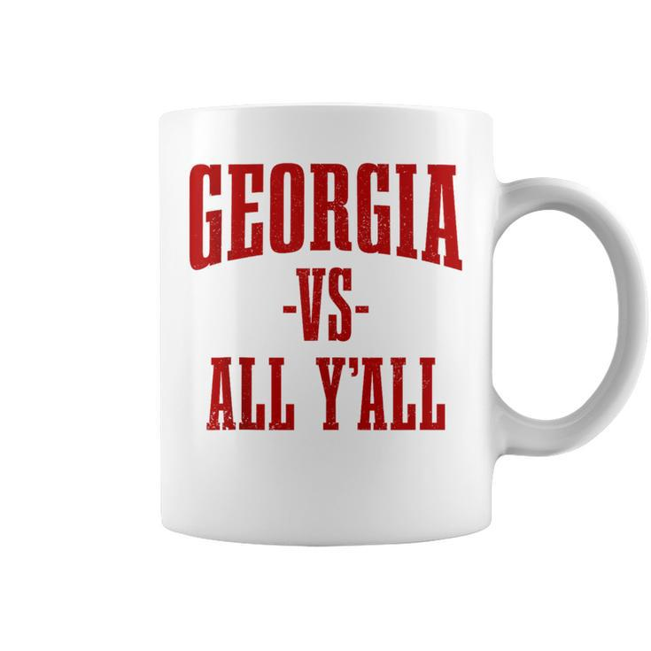 Georgia Vs All Y'all The Peach State Vintage Pride Coffee Mug