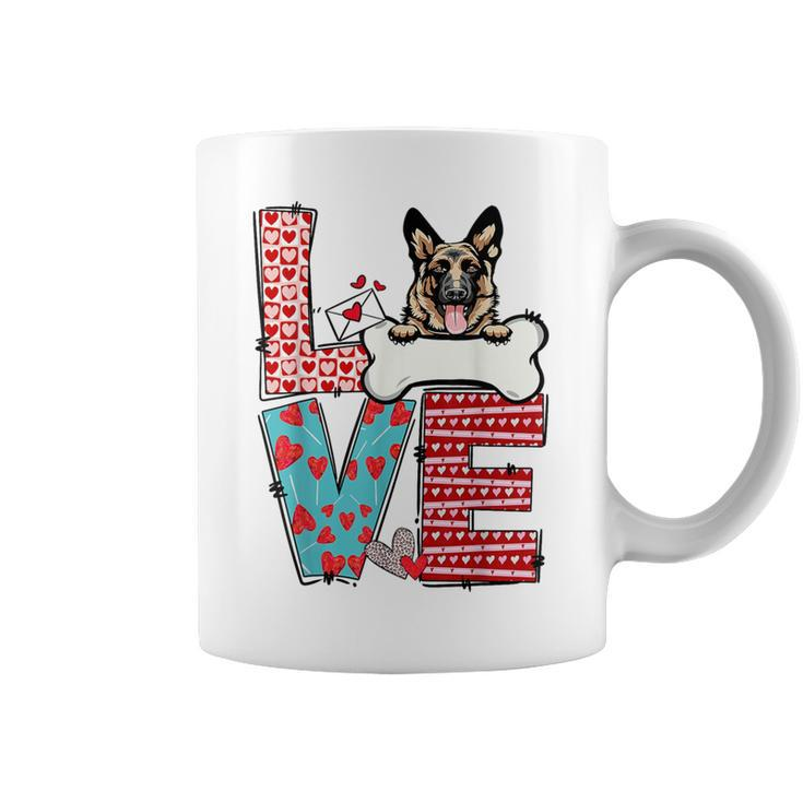 German Shepherd Valentines Day Heart Dog Lover Coffee Mug