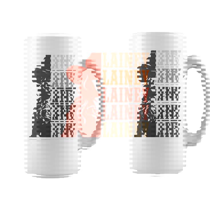 Girl Retro First Name Lainey Personalized Cowgirl Party Coffee Mug