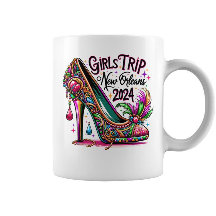 Girls Trip New Orleans 2024 Girl Mardi Gras Matching Coffee Mug