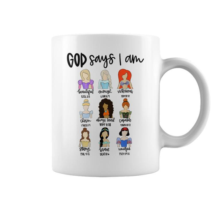 God Says I Am Princess Bible Verse Christ Religious Sayings Coffee Mug