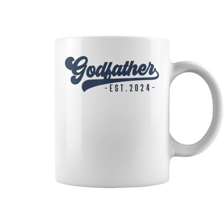 Godfather Est 2024 Godfather To Be New God Dad Coffee Mug