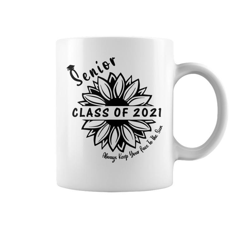 Graduate Senior Class 2021 Graduation Sunflower Lover Coffee Mug