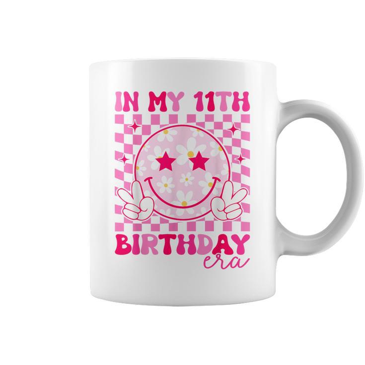 Groovy In My 11Th Birthday Era Eleven 11 Years Old Birthday Coffee Mug