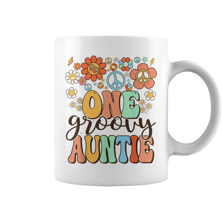 Groovy Auntie Retro Aunt Birthday Matching Family Party Coffee Mug
