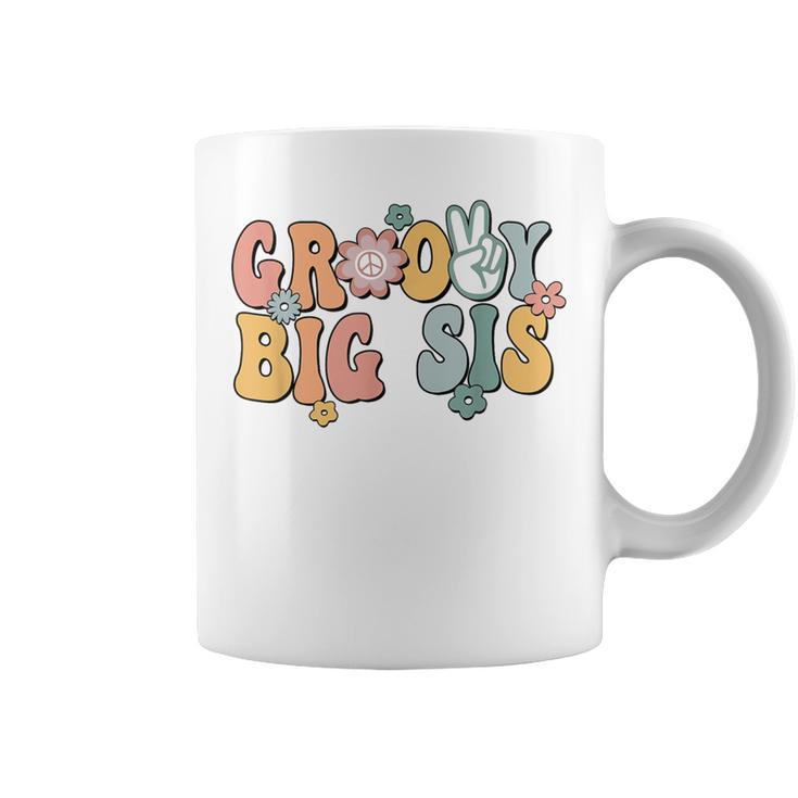 Groovy Big Sis Retro Sister Matching Family 1St Birthday Coffee Mug