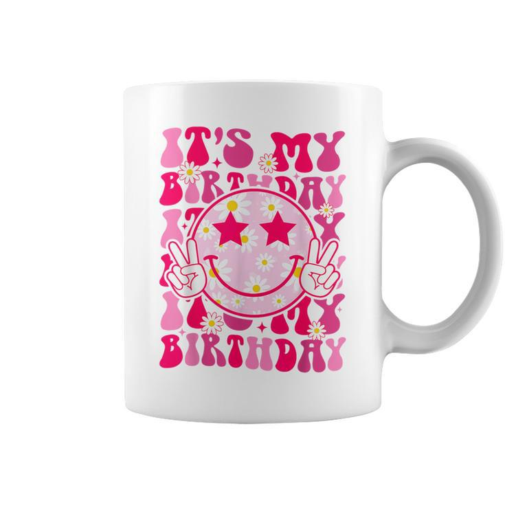 Groovy It's My Birthday Ns Girls Pink Smile Face Coffee Mug